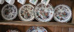 SET OF 4 ASHWORTH BROS. IRONSTONE PLATE IN CHINOISERIE STYLE