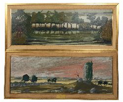 WILLIAM GRONOW-DAVIS (1941-2015), PAIR OF OIL ON BOARDS
