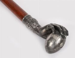 RARE "EGG" WALKING STICK COMPASS