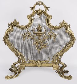 19TH-CENTURY FRENCH ORMOLU FIRE SCREEN