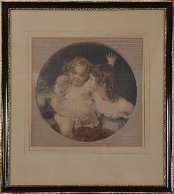 19TH-CENTURY COLOUR ENGRAVING, THE WHISPER