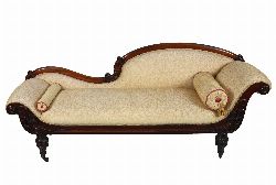 WILLIAM IV MAHOGANY CHAISE LONGUE