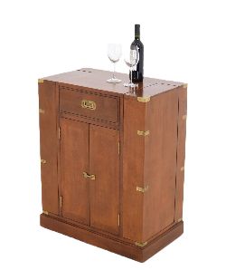 CAMPAIGN STYLE MAHOGANY DRINKS CABINET 