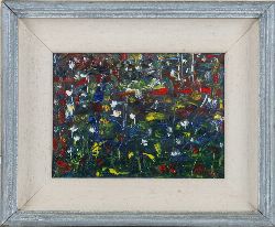 GERALDINE HONE (B. 1938), WILD MEADOW, OIL ON BOARD