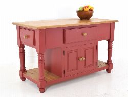 LARGE PAINTED PINE KITCHEN CENTRE ISLAND