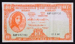CENTRAL BANK OF IRELAND LADY LAVERY TEN SHILLINGS NOTE