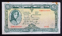 CURRENCY COMMISSION IRELAND, "LADY LAVERY" ONE POUND NOTE