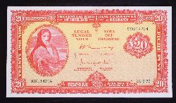 THE CENTRAL BANK OF IRELAND, "LADY LAVERY" TWENTY POUND NOTE