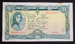 CURRENCY COMMISSION IRELAND LADY LAVERY ONE POUND NOTE