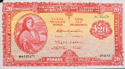 CENTRAL BANK OF IRELAND LADY LAVERY TWENTY POUND NOTE