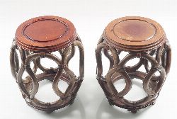 PAIR CHINESE QING HARDWOOD STANDS