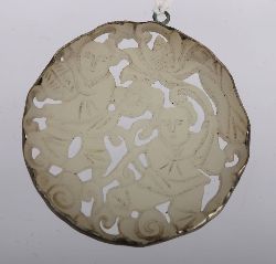CHINESE QING WHITE JADE PENDANT