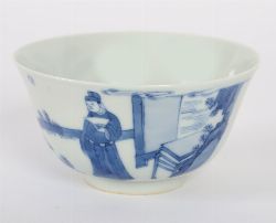 CHINESE BLUE AND WHITE PORCELAIN BOWL