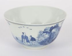 CHINESE BLUE AND WHITE PORCELAIN BOWL