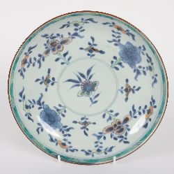 CHINESE  PORCELAIN DISH WITH FLORAL SPRAYS