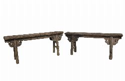 PAIR OF CHINESE 17-19TH-CENTURY BENCHES