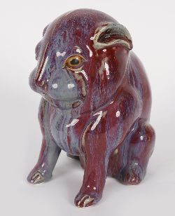 CHINESE FLAMBE-GLAZED ANIMALIA FIGURE