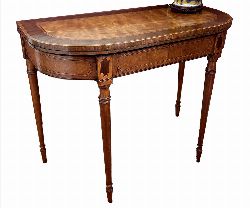 GEORGE III SATINWOOD GAMES TABLE