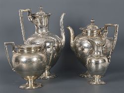 VICTORIAN SILVER FOUR PIECE TEA SERVICE
