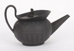 WEDGWOOD BLACK JASPER WARE TEAPOT
