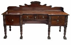 LARGE REGENCY MAHOGANY SIDEBOARD