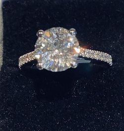 18 CT. WHITE GOLD SOLITAIRE DIAMOND RING
