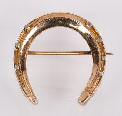 15CT. GOLD HORSESHOE BROOCH