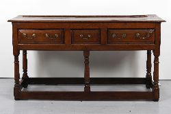 18TH-CENTURY OAK DRESSER BASE WITH DRAWERS