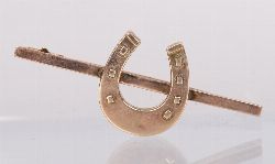 9CT. GOLD HORSESHOE BROOCH