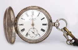 JOHN DONEGAN, DUBLIN - STERLING SILVER FUSEE POCKET WATCH (C. 1883)