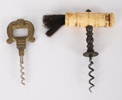 TWO ANTIQUE CORKSCREWS