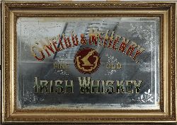 O'NEILL & MCHENRY IRISH WHISKEY ADVERTISING MIRROR