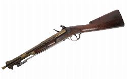 18TH-CENTURY BRASS-BARRELLED BLUNDERBUSS BY RIGBY & SON, DUBLIN
