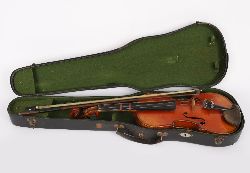 VIOLIN IN CASE WITH BOW
