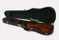 VIOLIN IN HARD CASE, LABELLED "D. HARDIMAN"