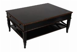 IMPOSING DESIGNER BLACK-PAINTED COFFEE TABLE