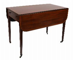 GEORGE III MAHOGANY AND INLAID PEMBROKE TABLE