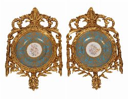 PAIR OF SEVRES STYLE PORCELAIN PLAQUES