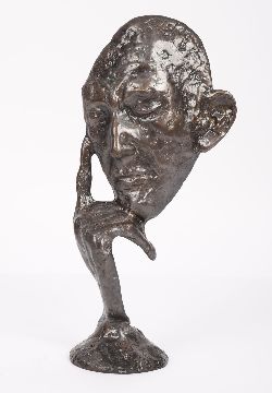 BRONZE SCULPTURE "THE THINKING MAN"