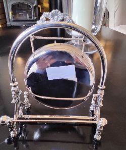 SILVER-PLATED TABLE GONG