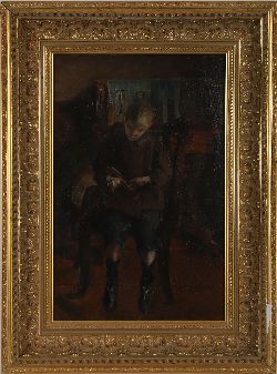 EARLY 20TH-CENTURY INTERIOR, GUSTAV SCHRAEGLE (GERMAN, 1867 - 1925)