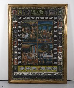 19TH-CENTURY INDO-PERSIAN PAINTED DEVOTIONAL PANEL