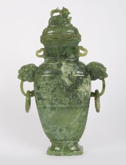 19TH-CENTURY CHINESE QING JADE  VASE