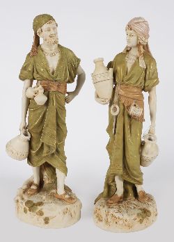 PAIR OF ROYAL DUX FIGURES - ARAB WATER CARRIERS