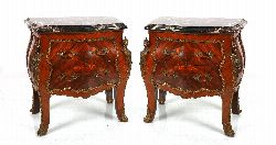 PAIR OF LOUIS XV STYLE KINGWOOD COMMODES