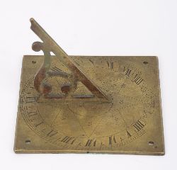 18TH-CENTURY BRASS SUNDIAL