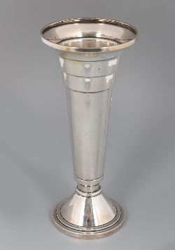 ART DECO SILVER VASE