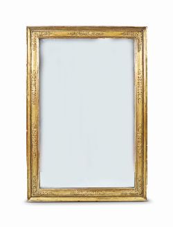 FRENCH EMPIRE PERIOD GILT FRAMED MIRROR