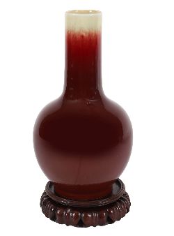 CHINESE QING DYNASTY SANG-DE-BOEUF GLAZED VASE