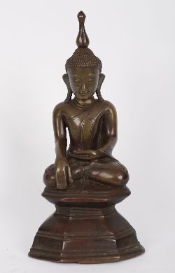 CHINESE QING DYNASTY BRONZE BUDDHA